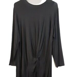 Azules Woman's Black Midi Dress Size XL, Pullover, Long sleeve, Made in USA